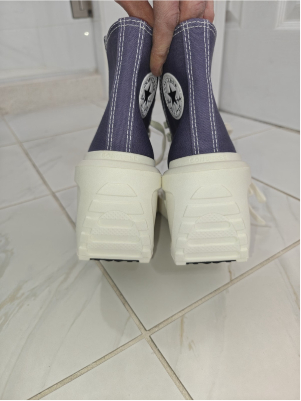 Converse Chuck 70 De Luxe Wedge 'lavender Ash' Women's Shoe New W/o Box Size 5.5 - Picture 6 of 12